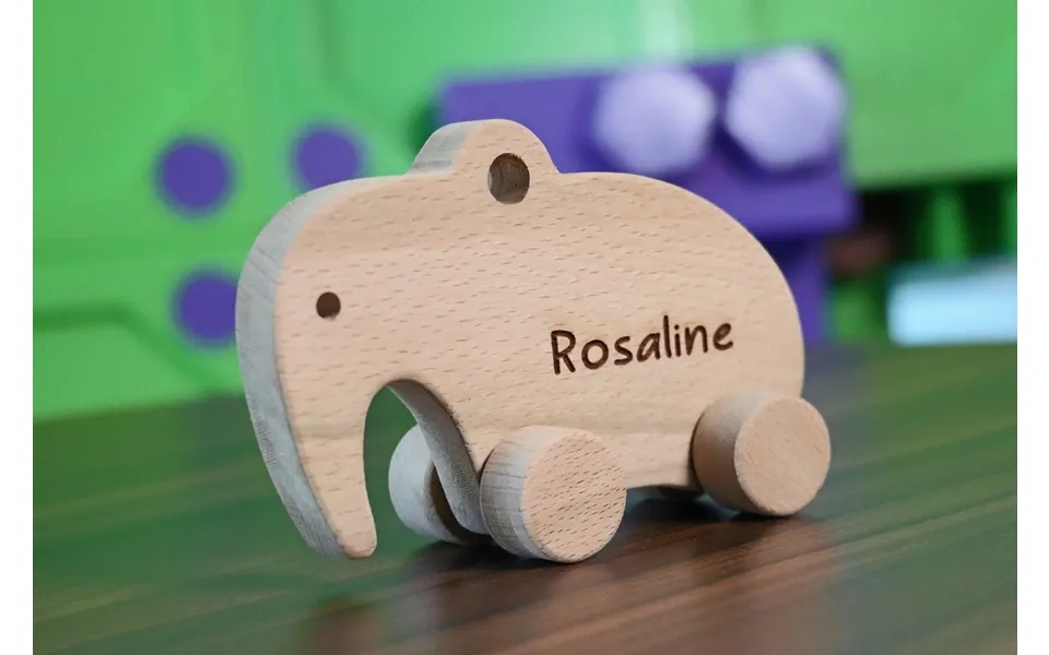 Wooden Toy Car - Elephant