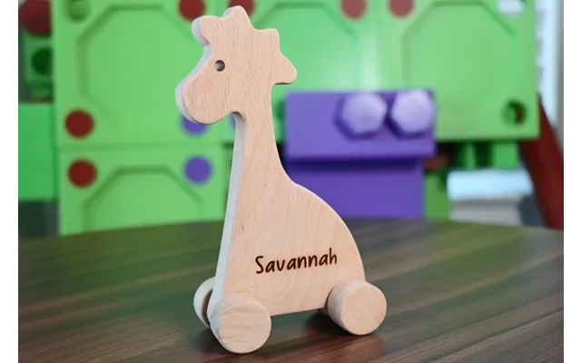 Wooden Toy Car - Giraffe product image