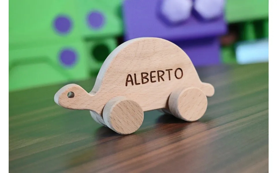 Wooden Toy Car - Turtle