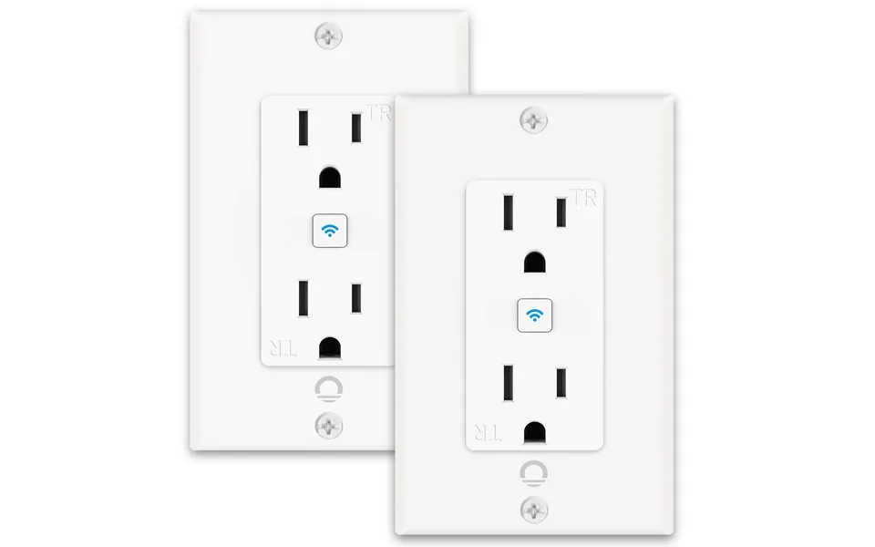 Lumary Smart Wall Wi-fi Outlet Works With Alexa & Google Assistant 2pcs