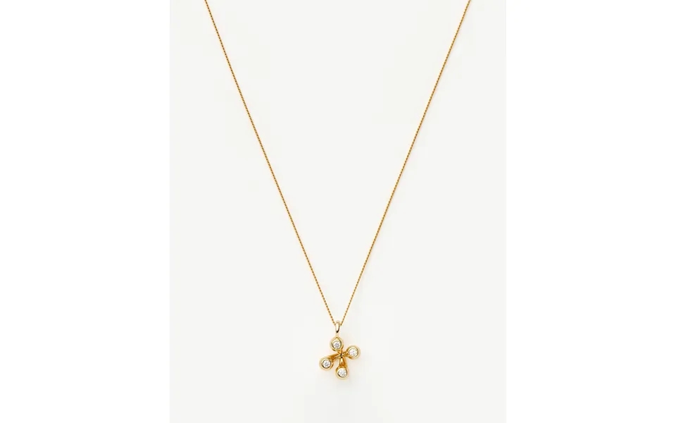 Atom Pendant Necklace 18k Gold Vermeil Cubic Zirconia