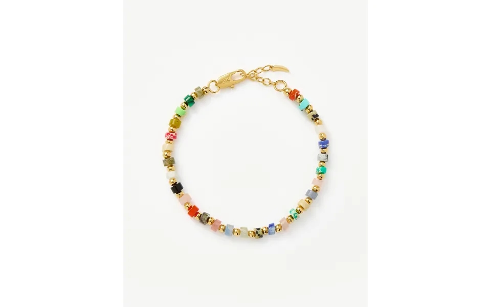 Beaded Bracelet 18k Gold Plated Multi Beaded
