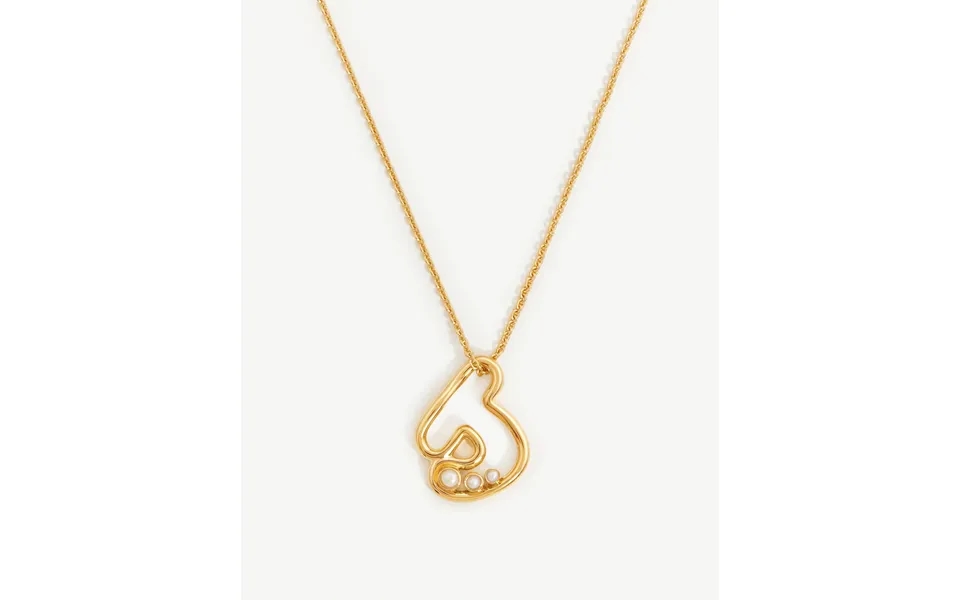 Chubby Pearl Initial Pendant Necklace - Initial J 18k Gold Vermeil Pearl