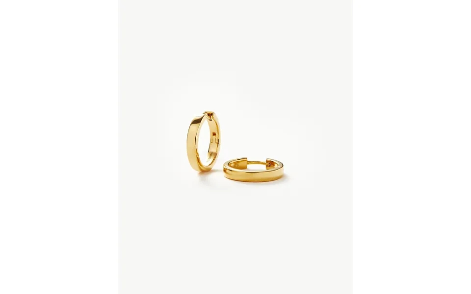 Classic Flat Small Hoop Earrings 18k Gold Vermeil