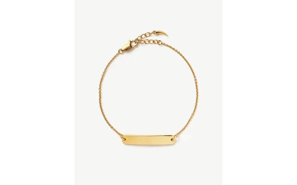 Engravable Bar Chain Bracelet 18k Gold Vermeil