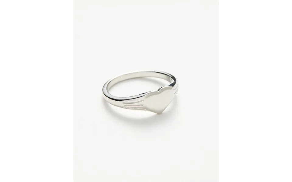 Engravable Heart Signet Ring Sterling Silver