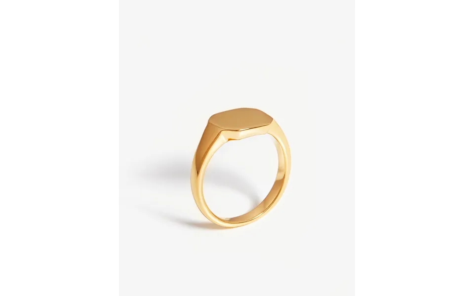 Engravable Oka Signet Ring 18k Gold Vermeil