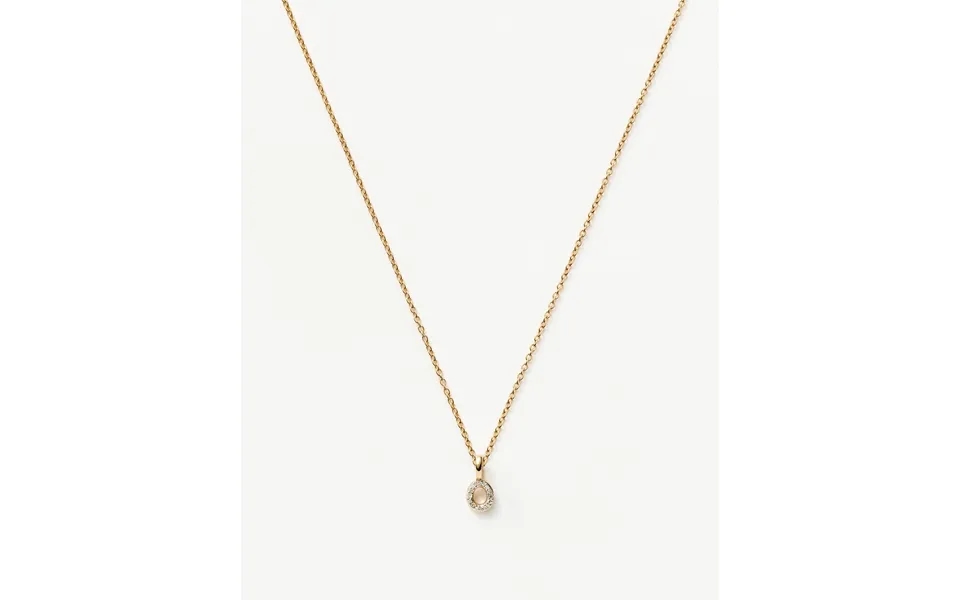 Fine Diamond Initial Mini Pendant Necklace - O 14k Solid Yellow Gold Plated Diamond