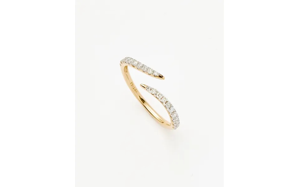 Fine Open Claw Ring 14k Solid Gold Diamond