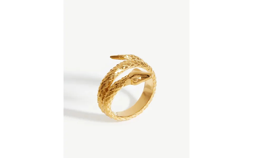 Harris Reed Coiled Serpent Ring 18k Gold Plated