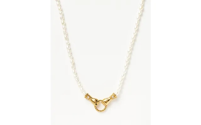 Harris Reed In Good Hands Pearl Pendant Necklace 18k Gold Plated Pearl & Black Onyx product image
