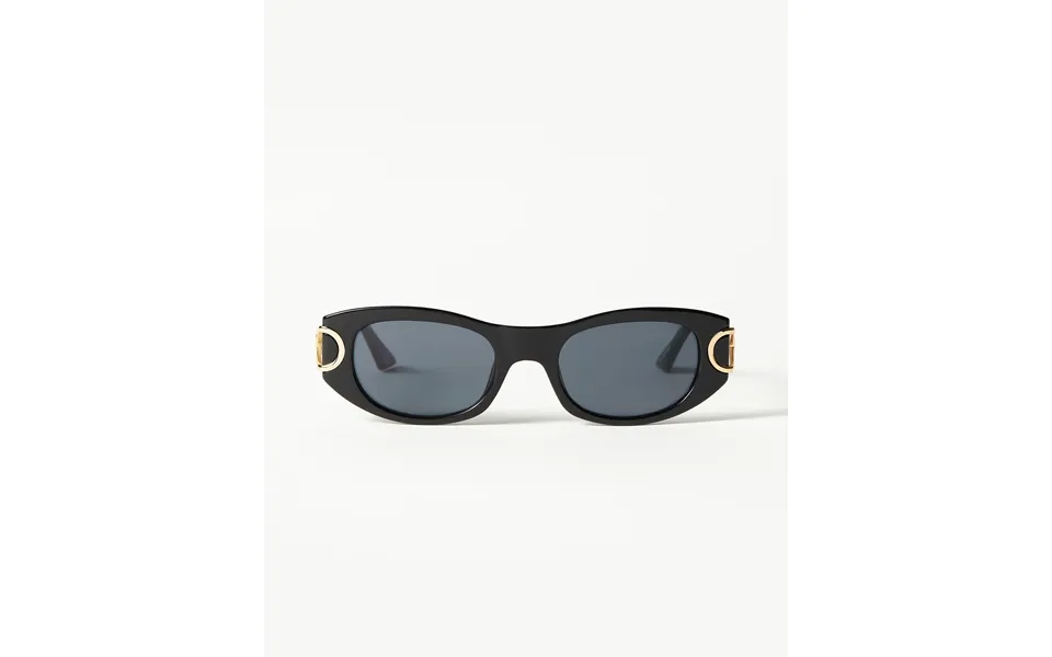 Le Specs Hydrus Link Oval Sunglasses Black