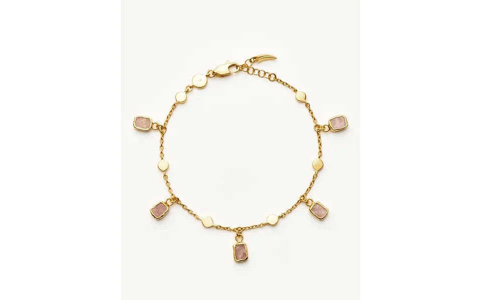 Lena Charm Bracelet 18ct Gold Plated Rhodochrosite