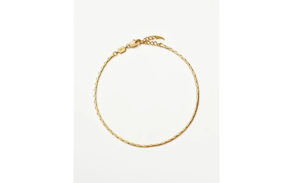 Lucy Williams Cobra Snake Chain Anklet 18k Gold Plated