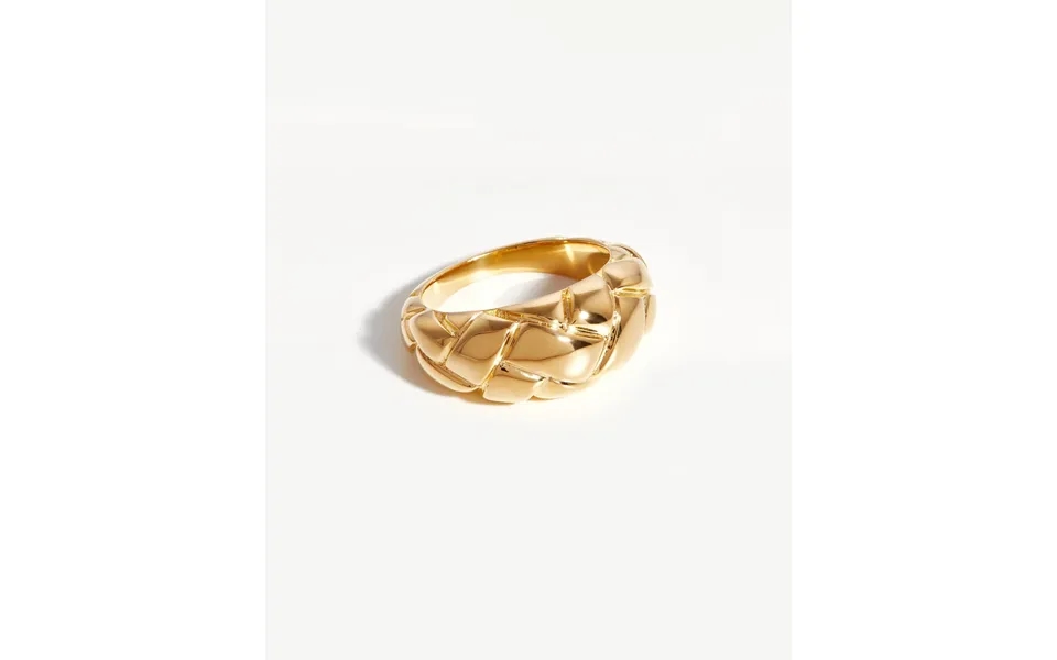 Lucy Williams Dome Waffle Ring 18k Gold Vermeil