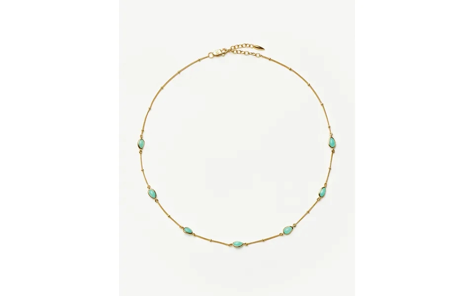 Magma Gemstone Charm Choker 18k Gold Vermeil Amazonite