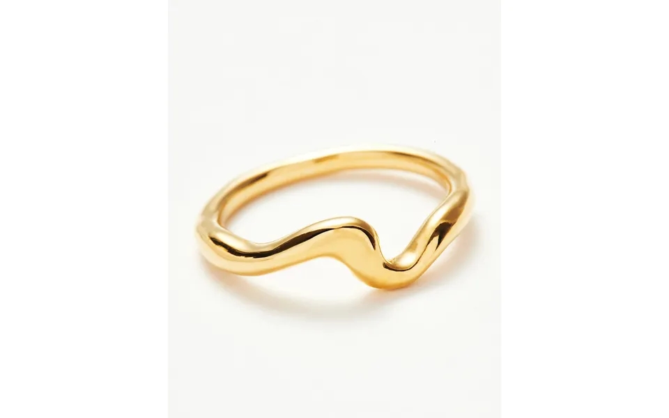 Molten Wave Stacking Ring 18k Gold Vermeil
