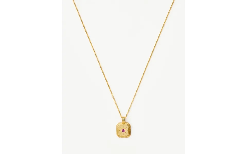 October Birthstone Pendant Necklace 18k Gold Vermeil Pink Tourmaline