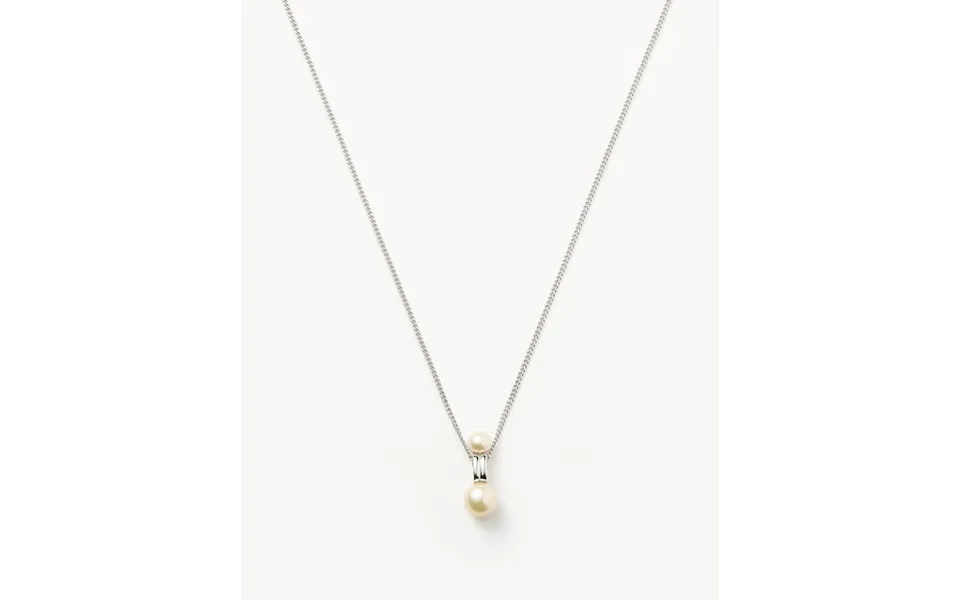 Pearl Ridge Pendant Chain Necklace Sterling Silver Pearl