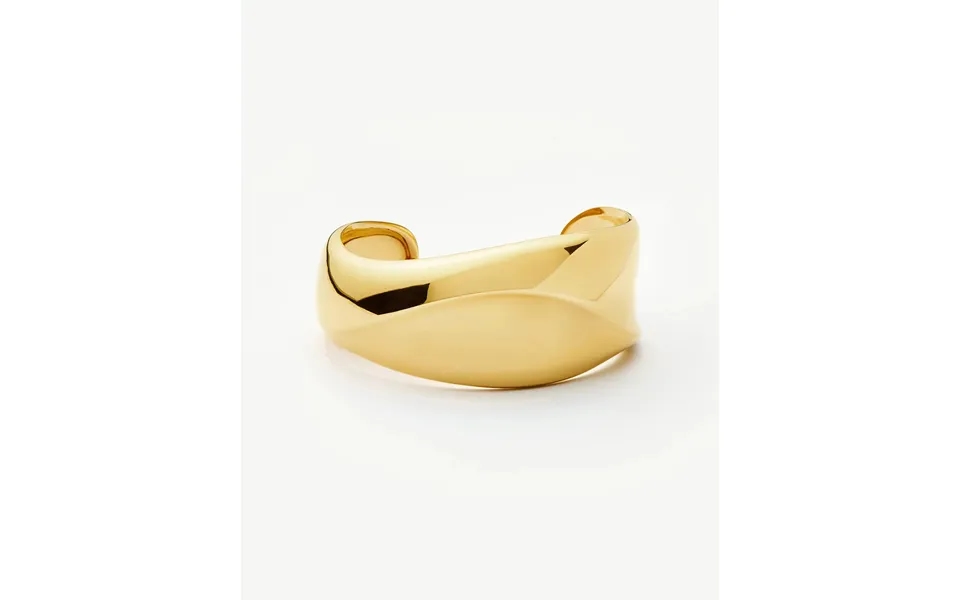 Sculptural Molten Cuff Bracelet 18k Gold Plated