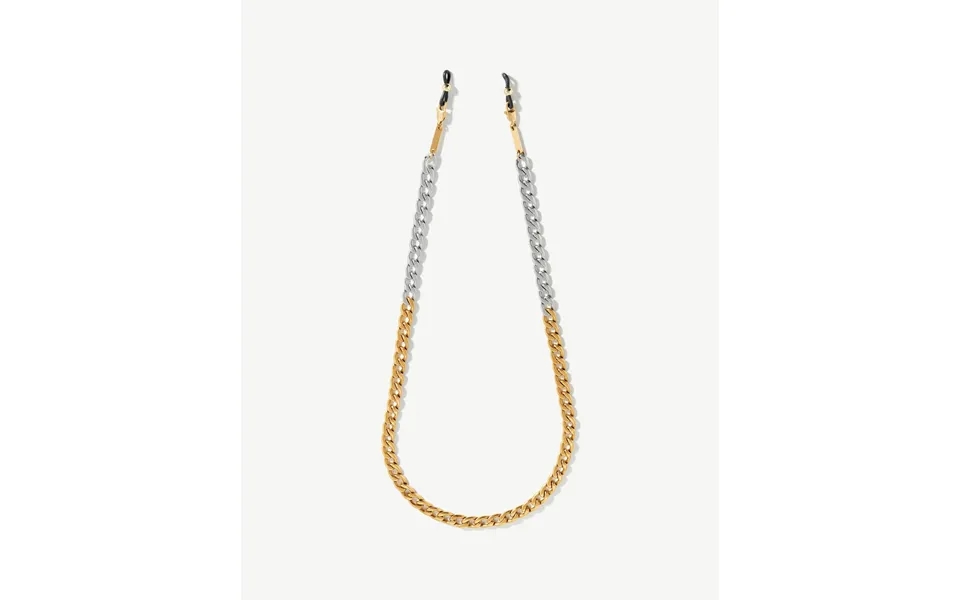 Two Tone Curb Eyewear Chain 18k Gold Plated Silver Plated