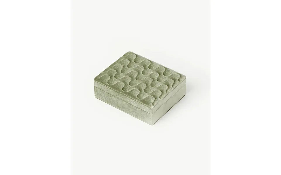 Velvet Jewelry Box Sage Green