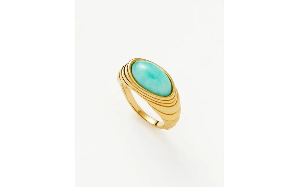 Wavy Ridge Gemstone Ring