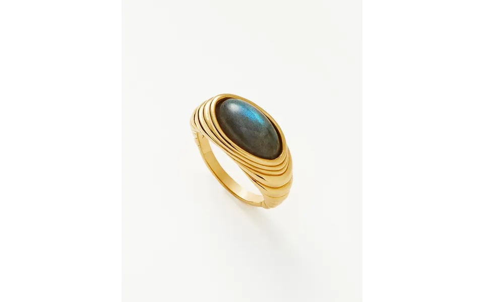 Wavy Ridge Gemstone Ring