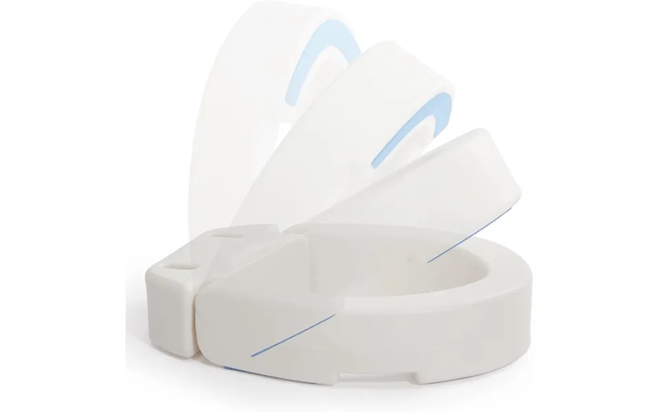 Oasisspace Hinged Toilet Seat Riser - Raised Toilet Seat Elongated Bowl