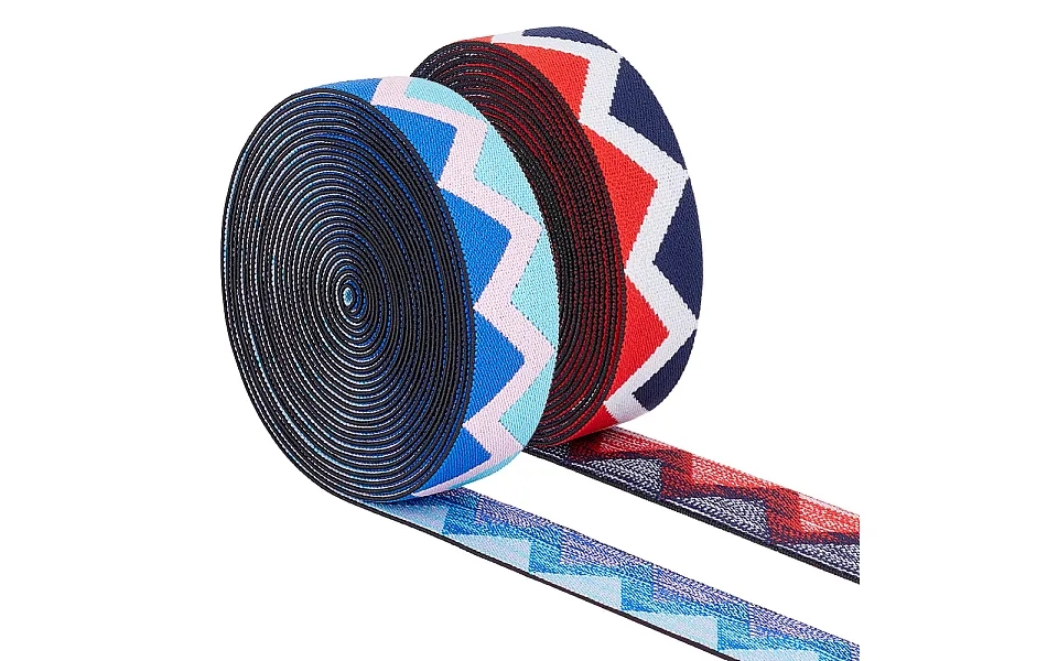10 Yards 2 Colors Flat Nylon Elastic Band With Wave Pattern