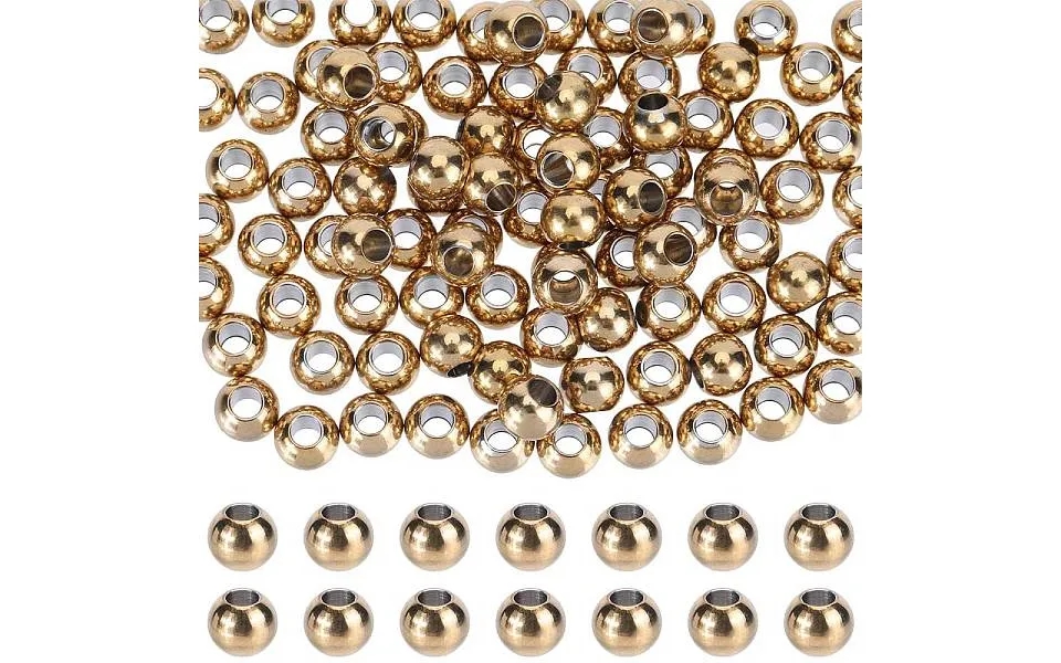 100pcs Ion Plating Ip 202 Stainless Steel Rondelle Spacer Beads