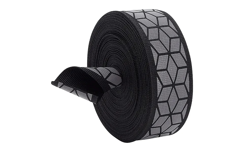 10m Flat Reflective Polyester Grosgrain Ribbon