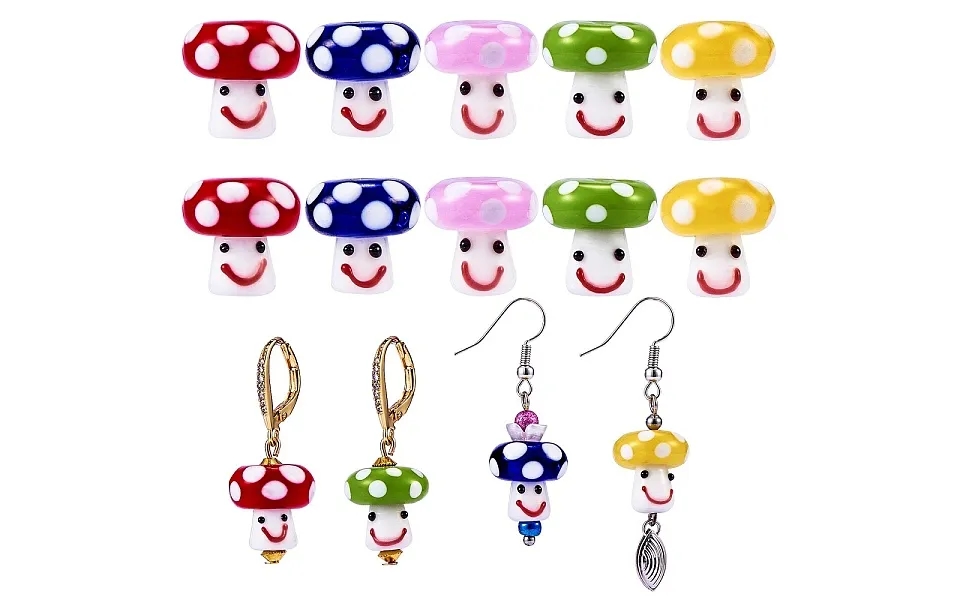 10pcs 5 Colors Handmade Lampwork Beads