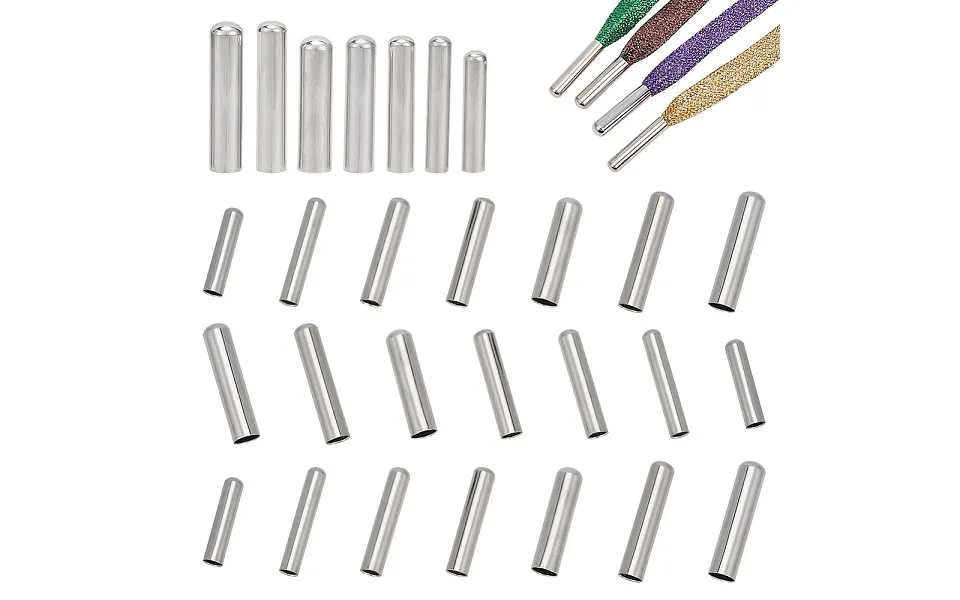 112pcs 8 Style Column Brass Aglets