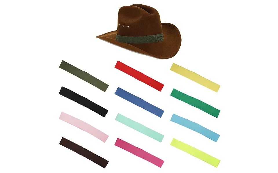 12pcs 12 Colors Rubber String Hat Band
