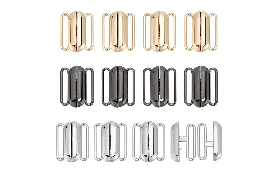 12pcs 3 Colors Alloy Bikini Clips
