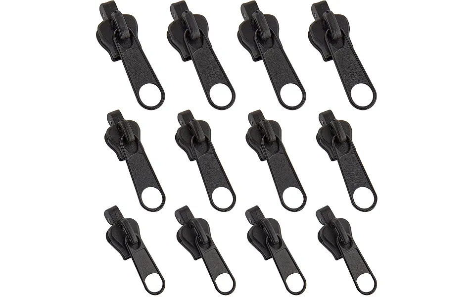 12pcs 3 Style Pom Replacement Zipper Sliders