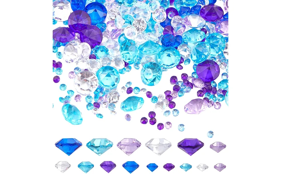 15 Styles Transparent Acrylic Rhinestone Cabochons