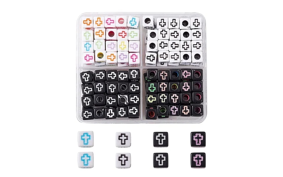 160pcs 4 Styles Craft Style Acrylic Beads