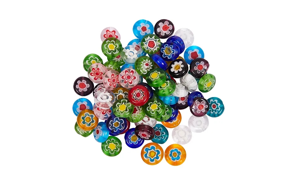 2 Strands Handmade Millefiori Glass Beads