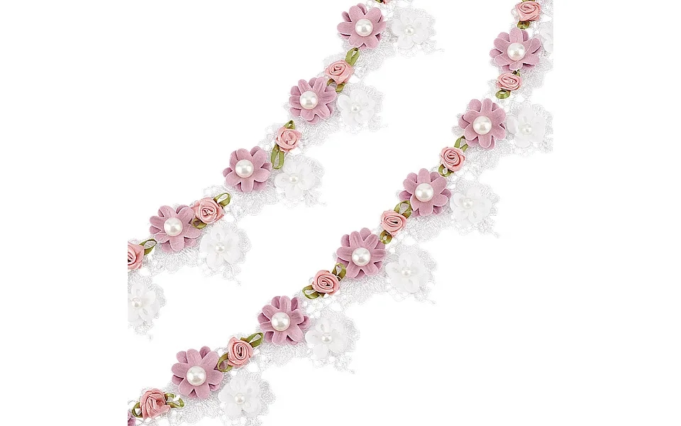 2 Yards Polyester Embroidery Flower Lace Trim