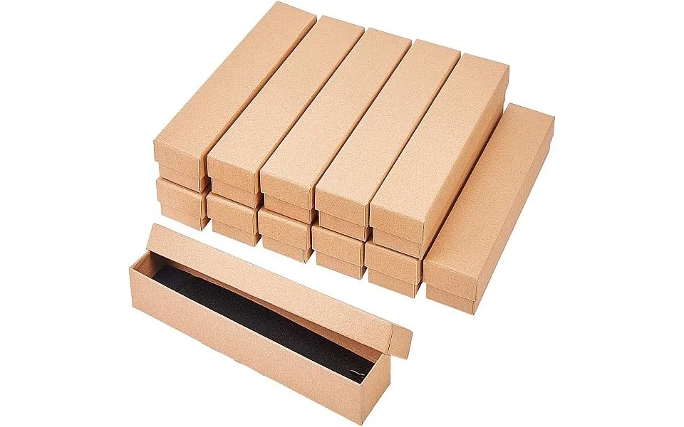 20 Pcs Kraft Paper Box Cardboard Jewelry Boxes Bracelet Box For Necklaces