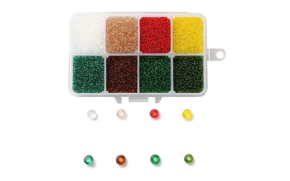 200g 8 Colors 12 0 Grade A Round Glass Seed Beads