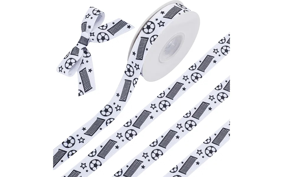 25 Yards Sport Ball Theme Printed Polyester Grosgrain Ribbon