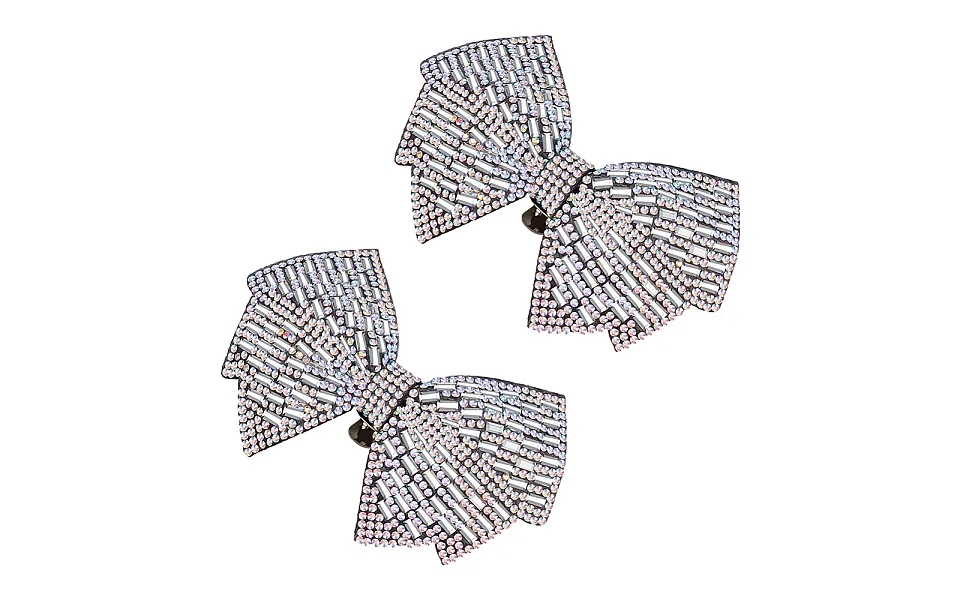 2pcs Cloth With Rhinestone Shoe Buckle Clips