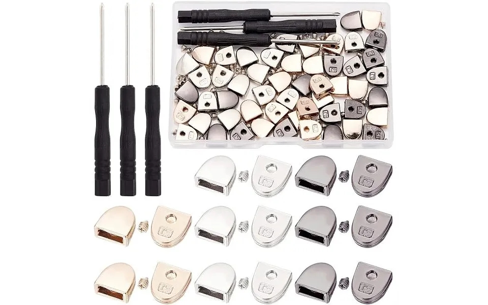 3 Sets 3 Colors Iron No Tie Shoe Lace Tip Decoration Kits