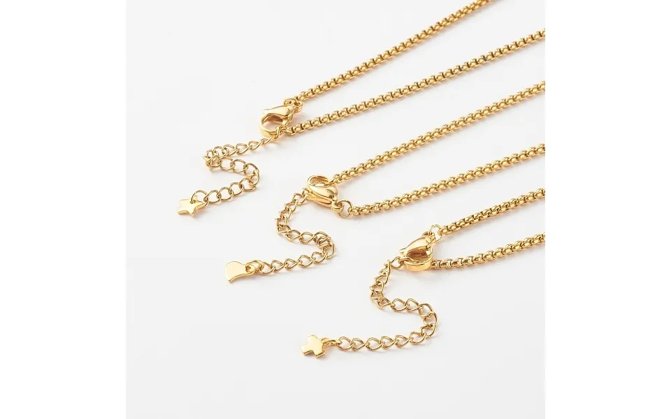304 Stainless Steel Box Chain Lariat Necklaces Making