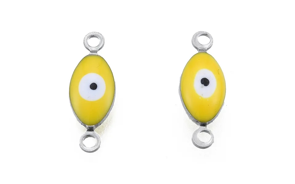 304 Stainless Steel Enamel Connector Charms