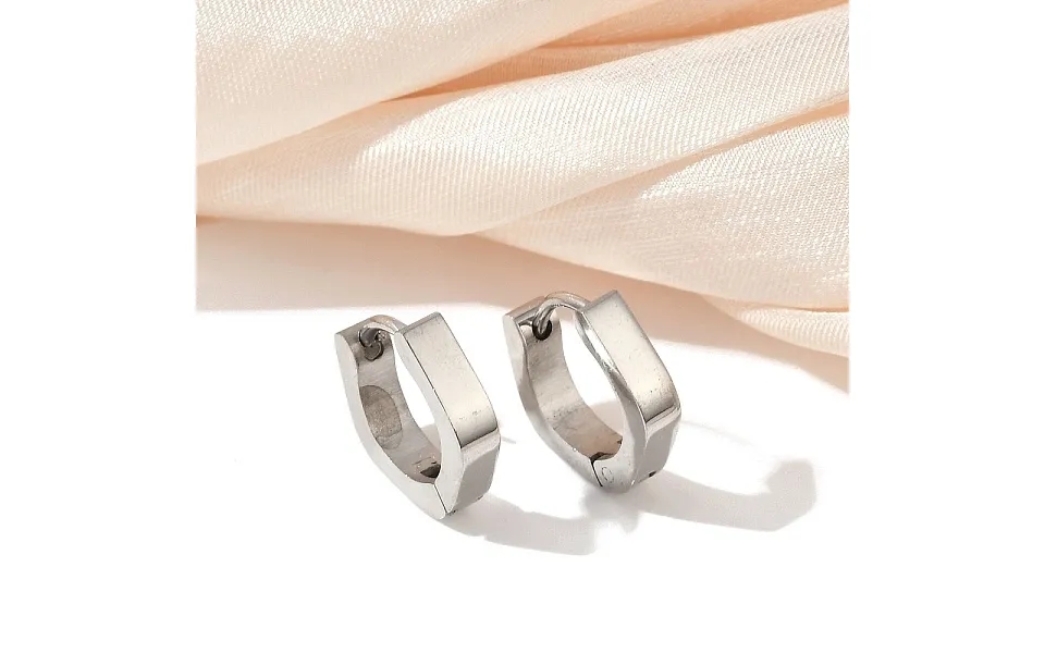 304 Stainless Steel Polishing Effect Hoop Earrings