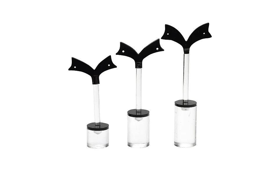 3pcs 3 Sizes Organic Glass Bracelet Earring Riser Stands